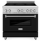 ZLINE 36" 4.6 cu. ft. Induction Range with a 5 Element Stove and Electric Oven in Black Matte, RAIND-BLM-36