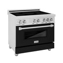 ZLINE 36" 4.6 cu. ft. Induction Range with a 5 Element Stove and Electric Oven in Black Matte, RAIND-BLM-36