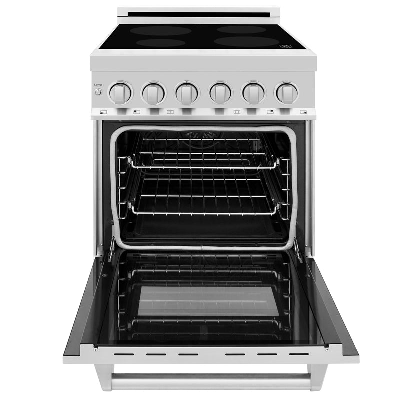 ZLINE 24" 2.8 cu. ft. Induction Range with a 4 Element Stove and Electric Oven in Stainless Steel, RAIND-24