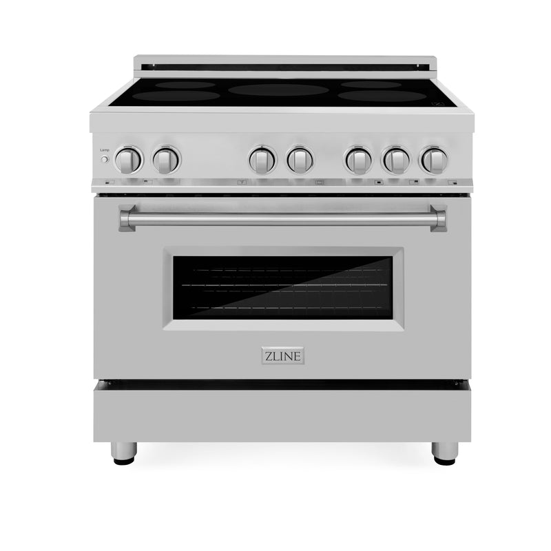 ZLINE 36" 4.6 cu. ft. Induction Range with a 5 Element Stove and Electric Oven in Stainless Steel, RAIND-36