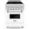 ZLINE 30" 4.0 cu. ft. Induction Range with a 4 Element Stove and Electric Oven in White Matte, RAIND-WM-30