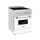 ZLINE 30" 4.0 cu. ft. Induction Range with a 4 Element Stove and Electric Oven in White Matte, RAIND-WM-30