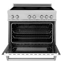 ZLINE 36" 4.6 cu. ft. Induction Range with a 5 Element Stove and Electric Oven in White Matte, RAIND-WM-36