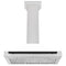 ZLINE 36" Autograph Edition Range Hood in DuraSnow® Stainless Steel with White Matte Shell and Black Handle, KB4SNZ-WM36-MB