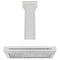 ZLINE 36 Inch DuraSnow® Stainless Steel Range Hood with White Matte Shell and Stainless Steel Handle, KB4SNX-WM-36