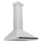 ZLINE 36 Inch Autograph Edition DuraSnow® Stainless Steel Range Hood with Matte Black Handle, KB4SNZ-36-MB