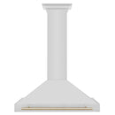 ZLINE 36 Inch Autograph Edition Stainless Steel Range Hood with Gold Handle, KB4STZ-36-G