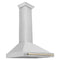 ZLINE 36 Inch Autograph Edition Stainless Steel Range Hood with Gold Handle, KB4STZ-36-G