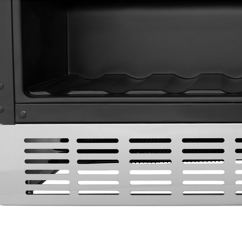 ZLINE 24" Autograph 154 Can Beverage Fridge in Stainless Steel with Gold Accents - Monument Series, RBVZ-US-24-G
