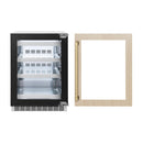 ZLINE Autograph 24" Touchstone 151 Can Beverage Fridge with Panel Ready Glass Door and Champagne Bronze Handle,  RBSPOZ-24-CB