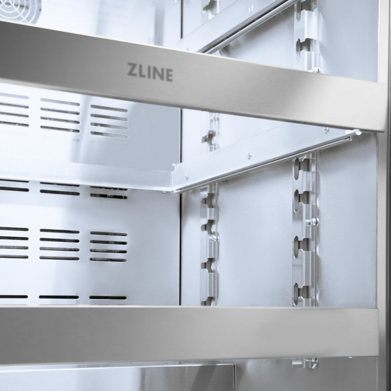 ZLINE Autograph 24" Touchstone 151 Can Beverage Fridge with Panel Ready Glass Door and Polished Gold Handle,  RBSPOZ-24-G