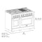 ZLINE Autograph 48" 6.7 cu. ft. Select Double Oven Dual Fuel Range with 8 Burners in DuraSnow® Stainless Steel with White Matte Doors and Matte Black Accents, HDRSZ-WM-48-MB