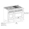 ZLINE 48" 6.7 cu. ft. Select Double Oven Dual Fuel Range with 8 Burners in Stainless Steel with White Matte Doors, HDR-WM-48