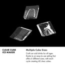 ZLINE Autograph 15" Touchstone Clear Cube Ice Maker with Drain Pump and Solid Stainless Steel Door with Matte Black Handle, ICCDZ-ST-15-MB