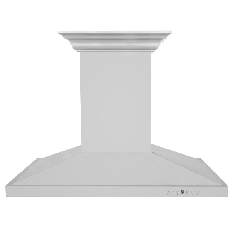 ZLINE 42" CrownSound Island Mount Range Hood in Stainless Steel with Built-in Speakers, GL2iCRN-BT-42