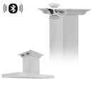 ZLINE 42" CrownSound Island Mount Range Hood in Stainless Steel with Built-in Speakers, KE2iCRN-BT-42