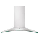 ZLINE 36 in. Convertible Vent Wall Mount Range Hood in Stainless Steel & Glass, KN-36