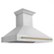 ZLINE 48 Inch Autograph Edition Stainless Steel Range Hood with Champagne Bronze Handle, 8654STZ-48-CB