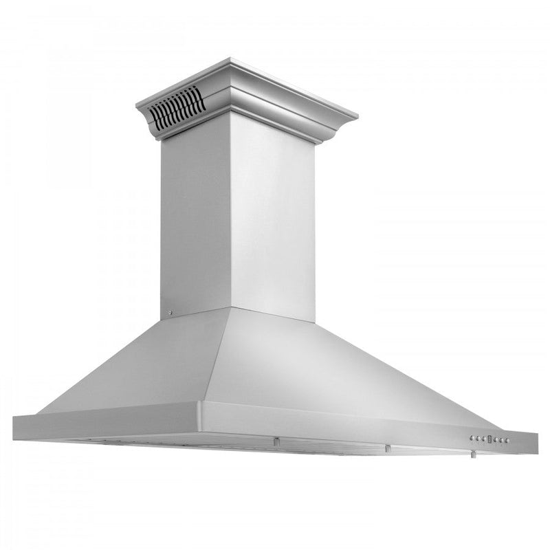 ZLINE 36 in. Stainless Steel Wall Range Hood with Built-in CrownSound® Bluetooth Speakers, KL2CRN-BT-36