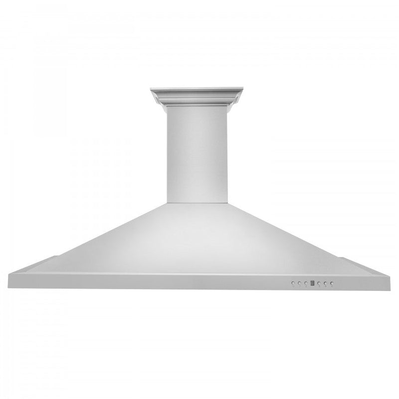 ZLINE 48 in. Stainless Steel Wall Range Hood with Built-in CrownSound® Bluetooth Speakers, KBCRN-BT-48