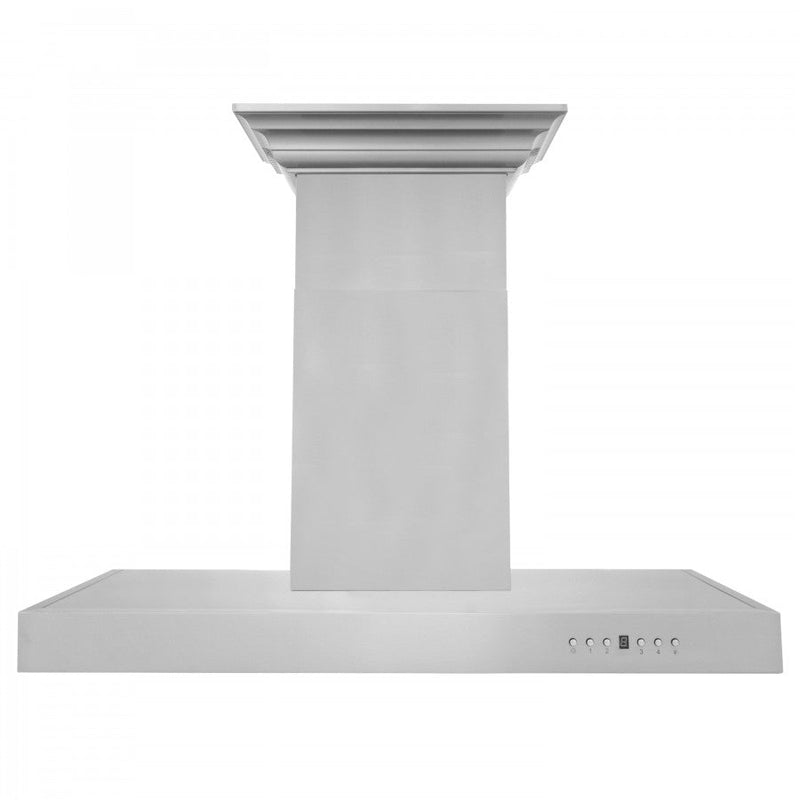 ZLINE 36 in. Stainless Steel Wall Range Hood with Built-in CrownSound® Bluetooth Speakers, KECRN-BT-36