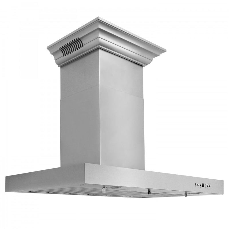 ZLINE 30 in. Stainless Steel Wall Range Hood with Built-in CrownSound® Bluetooth Speakers, KECRN-BT-30