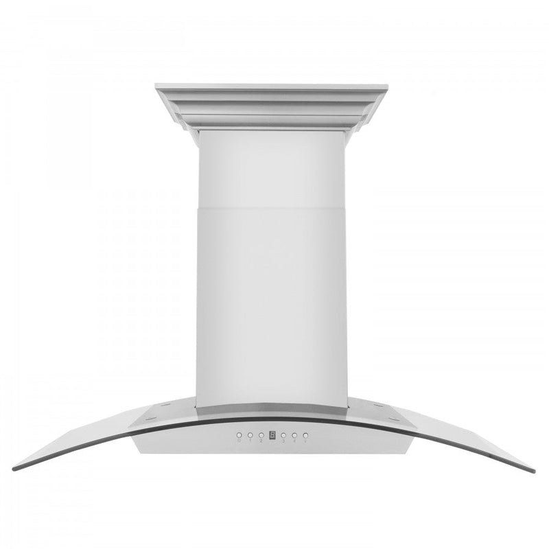 ZLINE 30 in. Stainless Steel Wall Range Hood with Built-in CrownSound® Bluetooth Speakers, KZCRN-BT-30