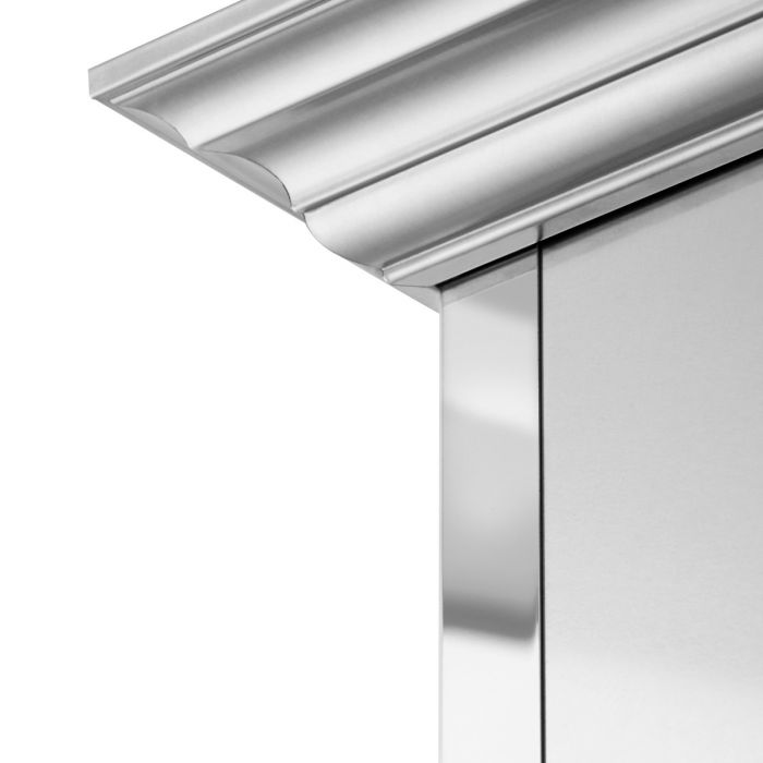 ZLINE 30 in. Designer Series Ducted Wall Mount Range Hood in DuraSnow® Stainless Steel with Mirror Accents, 655MR-30