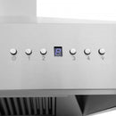 ZLINE 54 in. Stainless Steel Wall Range Hood with Built-in CrownSound® Bluetooth Speakers, 697CRN-BT-54