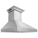 ZLINE 54 in. Stainless Steel Wall Range Hood with Built-in CrownSound® Bluetooth Speakers, 697CRN-BT-54