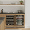 ZLINE Autograph 24" Touchstone Dual Zone 44 Bottle Wine Cooler with Panel Ready Glass Door and Matte Black Handle,  RWDPOZ-24-MB