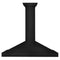 ZLINE 48" 400 CFM Convertible Wall Mount Range Hood in Black Stainless Steel, BSKB4X-48