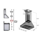 ZLINE 30 in. Designer Series Wall Mount Range Hood in DuraSnow® Stainless Steel, 8656S-30