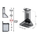 ZLINE 48 in. Black Stainless Steel Wall Mount Range Hood, BS655N-48