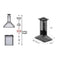 ZLINE 36 in. Hand Hammered Copper Island Range Hood, 8GL2Hi-36