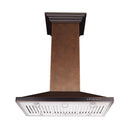 ZLINE 30 in. Hand Hammered Copper Island Range Hood, 8GL2Hi-30