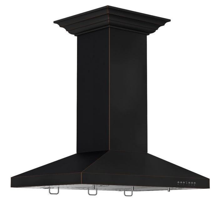 ZLINE 36 in. Designer Series Oil-Rubbed Bronze Island Range Hood, 8KL3iB-36