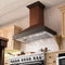 ZLINE 48 in. Hand-Hammered Copper Finish Wall Range Hood, 655-HBXXX-48