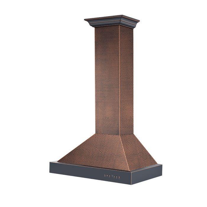 ZLINE 30 in. Hand-Hammered Copper Wall Range Hood, KB2-HBXXX-30