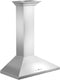 ZLINE 42 in. Convertible Vent Wall Mount Range Hood in Stainless Steel with Crown Molding, KL2CRN-42