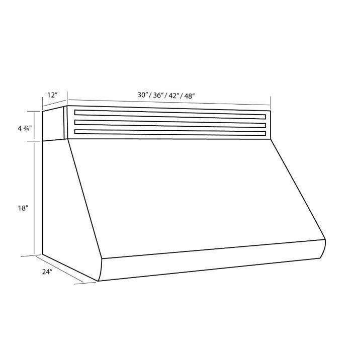 ZLINE 36 In. Recirculating Under Cabinet Range Hood in Stainless Steel, RK527-36