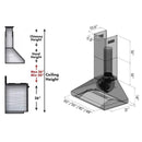 ZLINE 30 in. Professional Convertible Vent Wall Mount Range Hood in Stainless Steel, 587-30