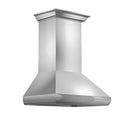 ZLINE 30 in. Professional Convertible Vent Wall Mount Range Hood in Stainless Steel with Crown Molding, 587CRN-30