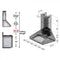 ZLINE 60 in. Professional Ducted Wall Mount Range Hood in Stainless Steel, 697-60