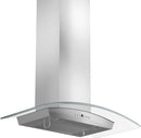 ZLINE 36 in. Stainless Steel Indoor Wall Range Hood with Crown Molding, KZCRN-36