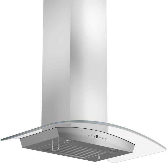 ZLINE 30 in. Stainless Steel Indoor Wall Range Hood with Crown Molding, KZCRN-30