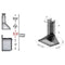 ZLINE 30" Convertible Wall Mount Range Hood in Black Stainless with Charcoal Filters, BSKBN-CF-30