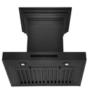 ZLINE 30 in. Convertible Vent Wall Mount Range Hood in Black Stainless Steel with Crown Molding, BSKENCRN-30