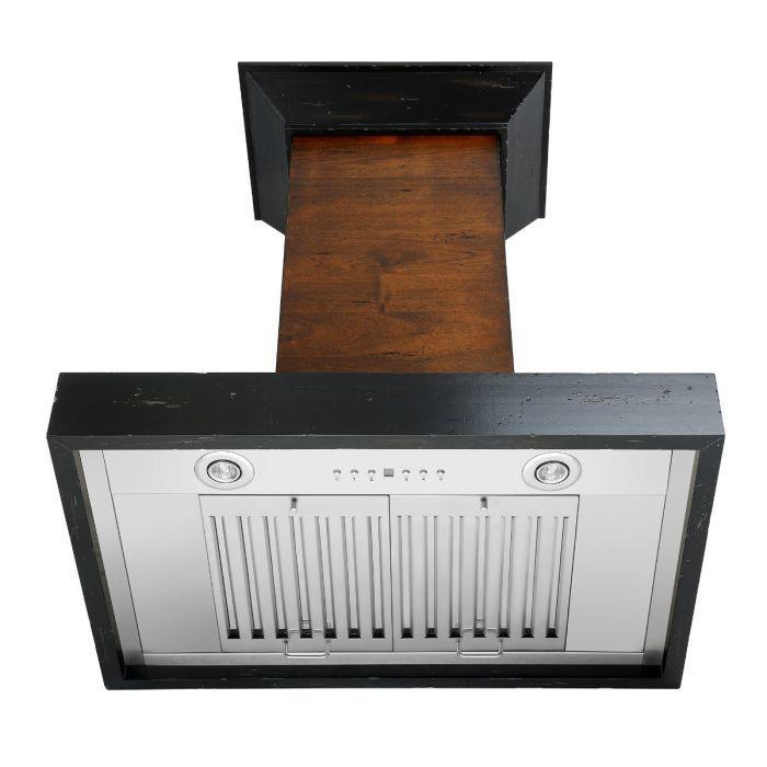 ZLINE 48 in. Designer Wooden Wall Mount Range Hood in Antigua and Walnut, KBAR-48