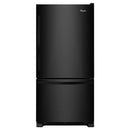 Whirlpool - 21.9 Cu. Ft. Bottom Freezer Refrigerator - Black - Appliances Club